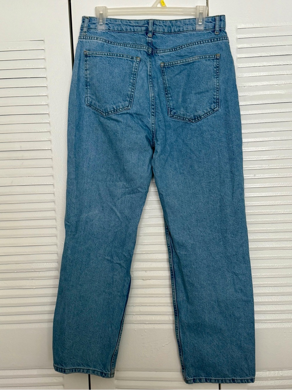Francesca's Collections Light Blue Straight-Leg Jeans with Pink Heart - Picture 10 of 11